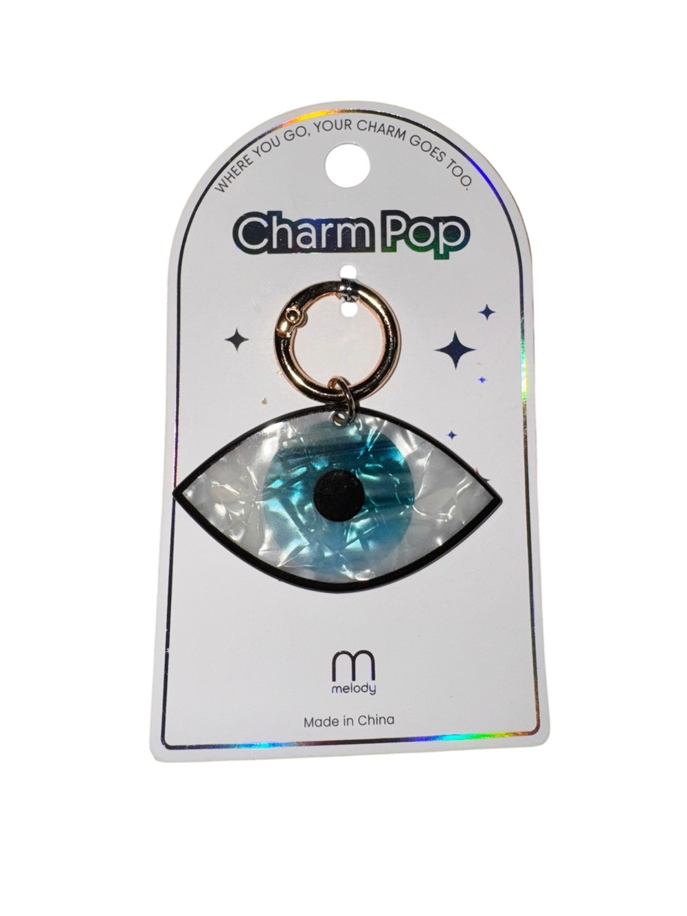 Charm Pop Melody Blue Eye Keychain Holder